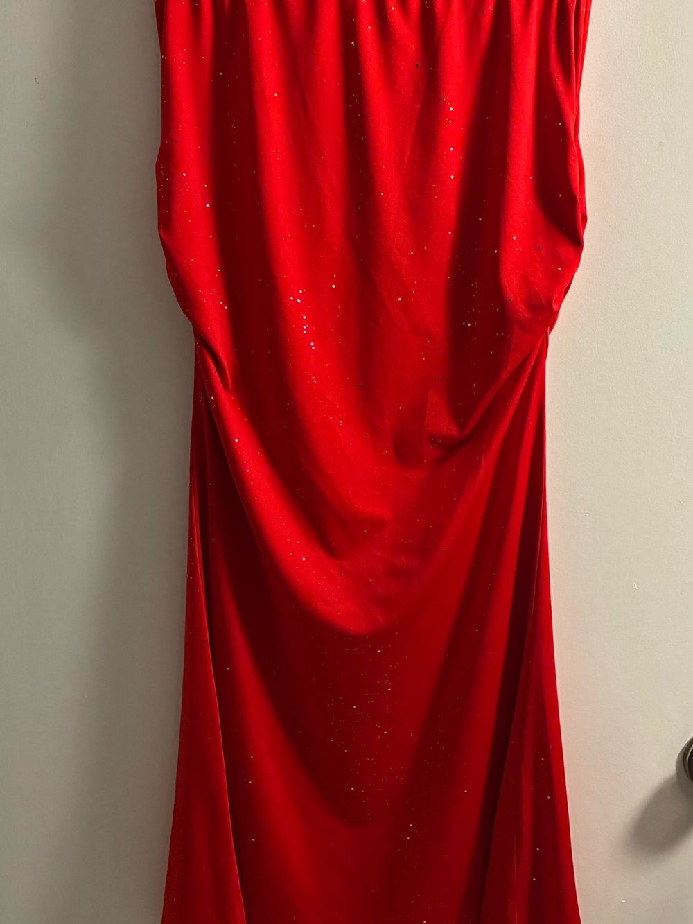 Glam Red Sparkle Strapless Dress